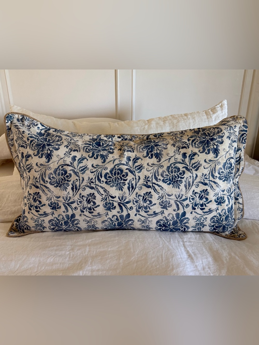 2 Chaps Ralph Lauren Bluff Point jute trim king shams